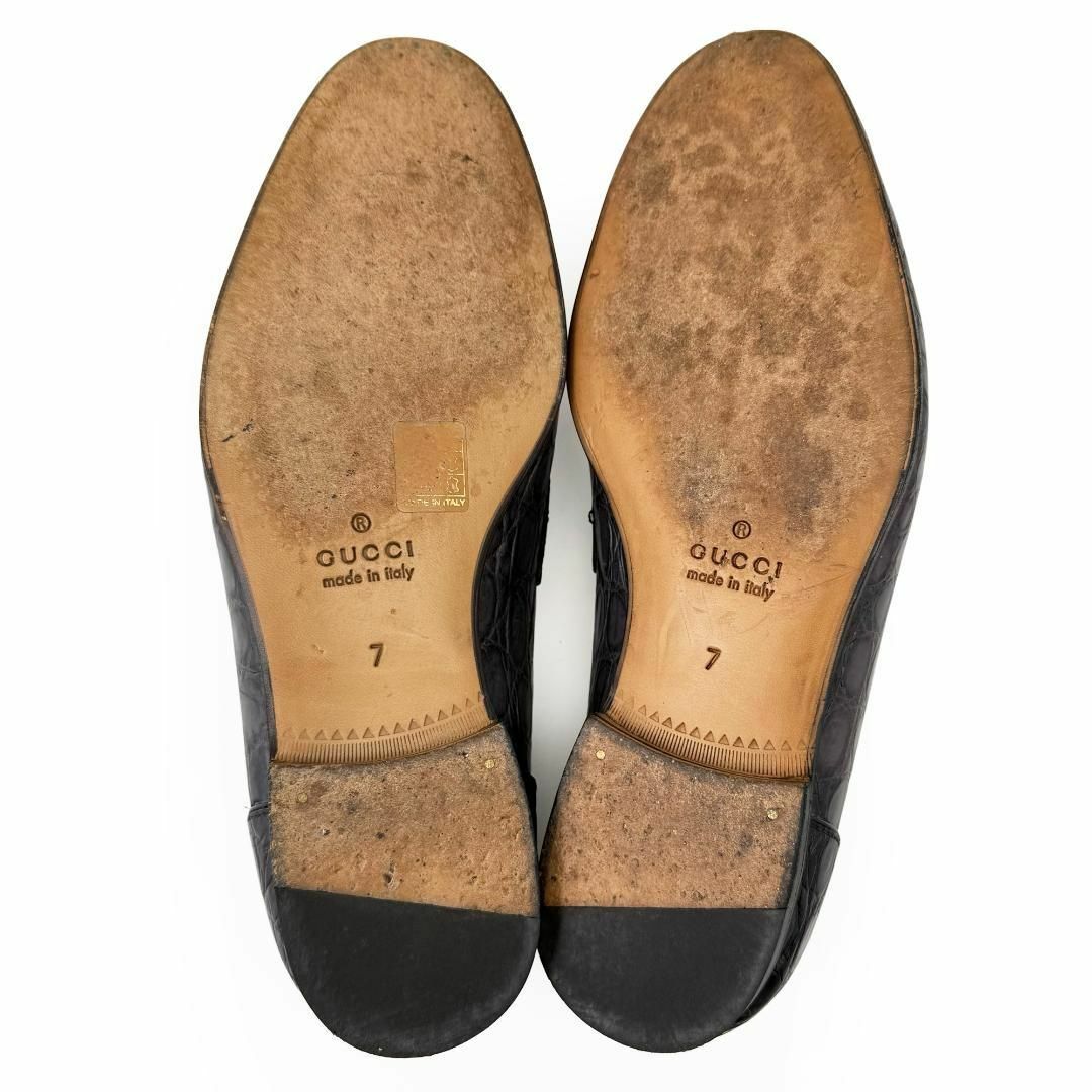 GUCCI - 【希少・ワニ革】 グッチ ローファー ヨルダーン ホース GUCCI - 【希少・ワニ革】 グッチ ローファー ヨルダーン ホース