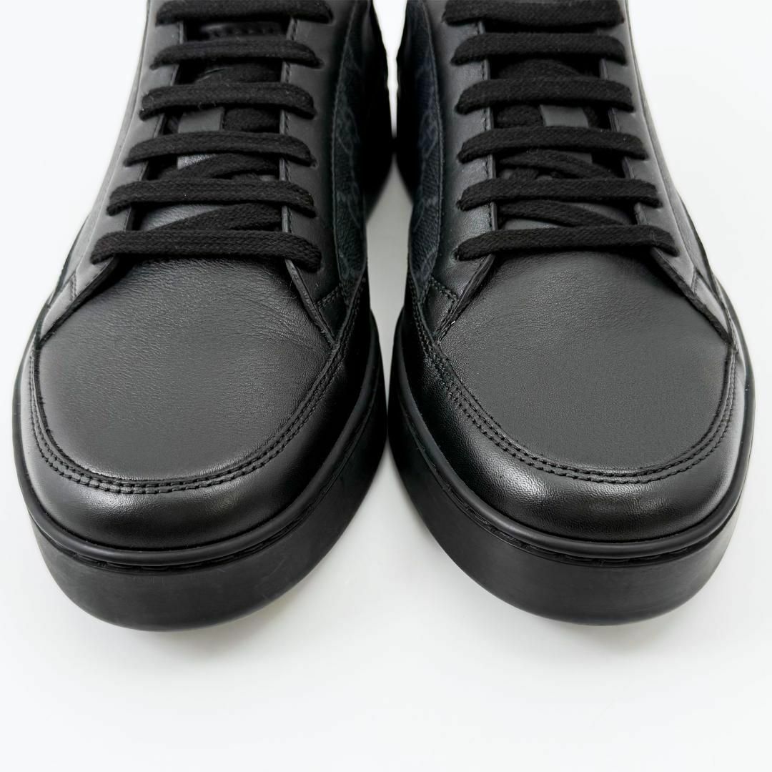 GUCCI - 【新品未使用】 グッチ スニーカー GG柄 PVC 黒 GUCCI - 【新品未使用】 グッチ スニーカー GG柄 PVC 黒