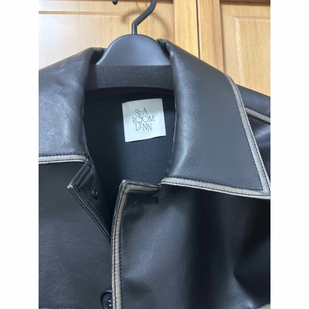 SeaRoomlynn - SeaRoomlynn Vintage ECOレザーシャツジャケット SeaRoomlynn - SeaRoomlynn Vintage ECOレザーシャツジャケット