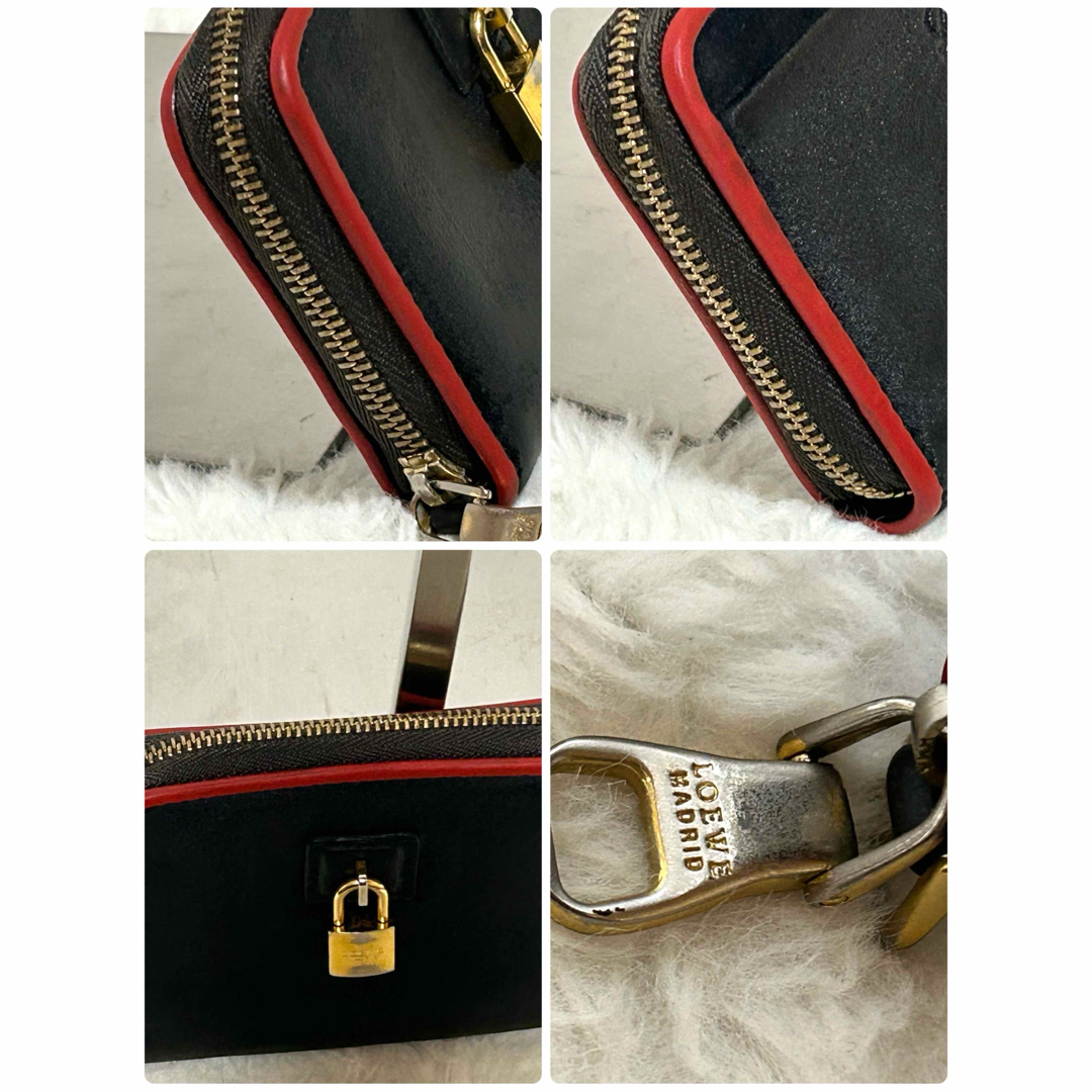 LOEWE - LOEWE ロエベ✨アマソナ ブラック コンパクト ラウンド LOEWE - LOEWE ロエベ✨アマソナ ブラック コンパクト ラウンド