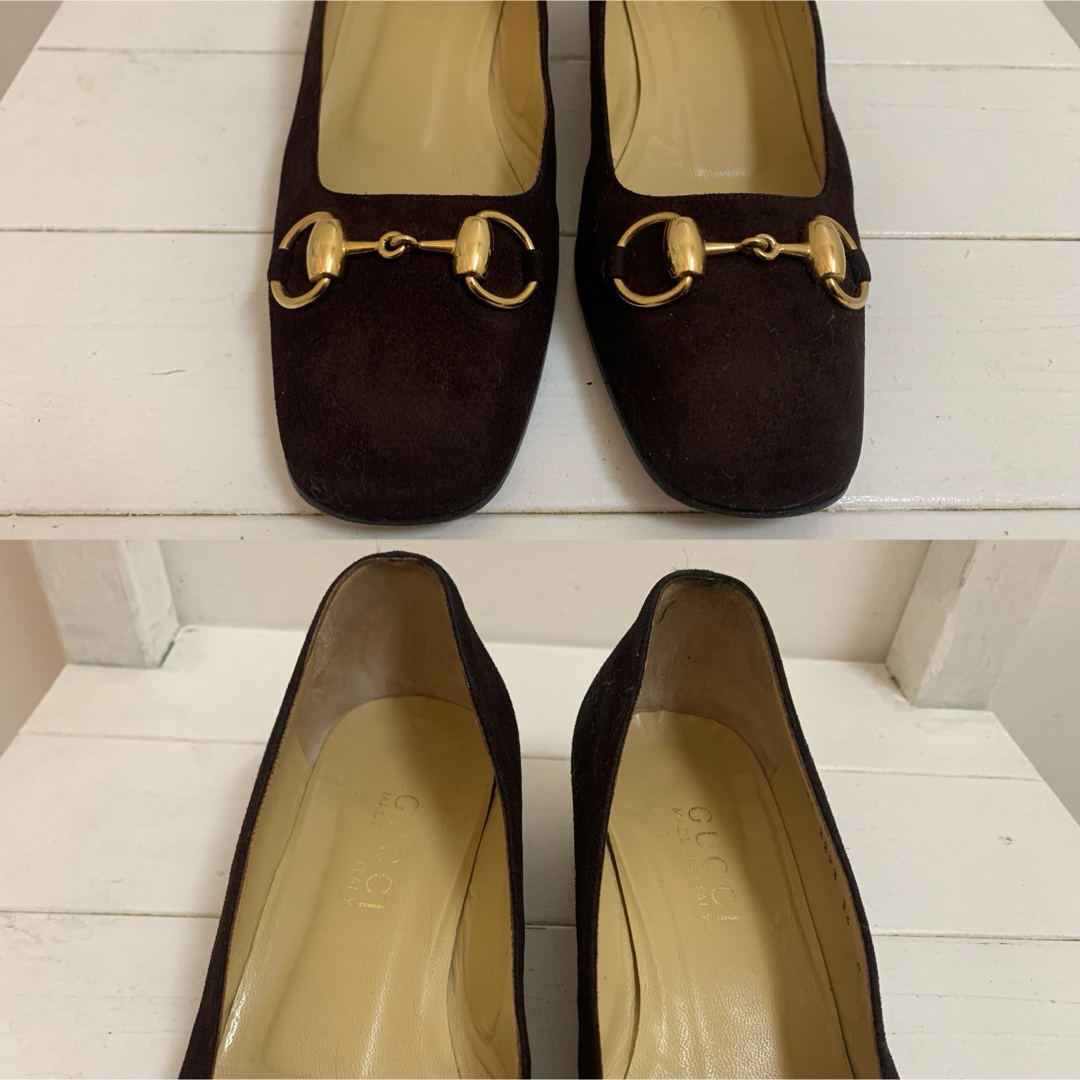 GUCCI - GUCCI VINTAGE ITALY製 ホースビット スエードレザー GUCCI - GUCCI VINTAGE ITALY製 ホースビット スエードレザー
