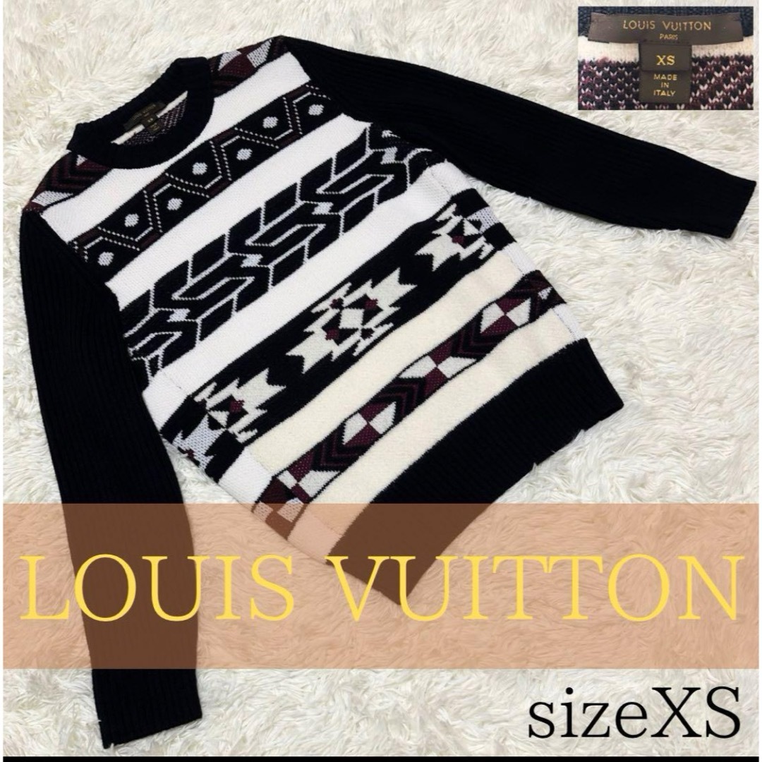 LOUIS VUITTON - 超美品 ルイヴィトン エスニック調 リブ 切替 LOUIS VUITTON - 超美品 ルイヴィトン エスニック調 リブ 切替