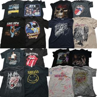 古着卸 まとめ売り 音楽・バンド 半袖Tシャツ 16枚セット 古着卸 まとめ売り 音楽・バンド 半袖Tシャツ 16枚セット