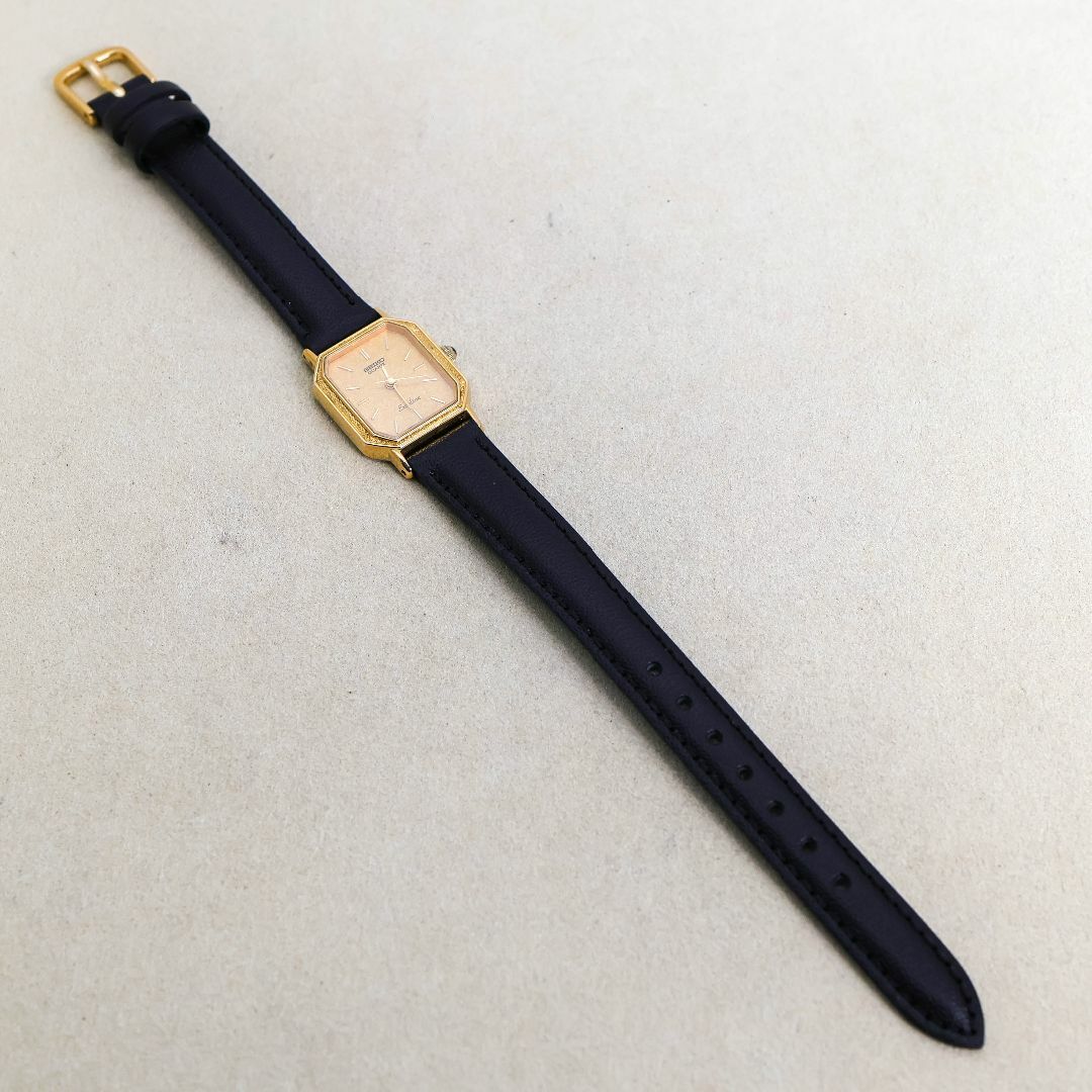 SEIKO - 稼働 SEIKO EXCELINE 腕時計 14金ベゼル 新品レザー 632 SEIKO - 稼働 SEIKO EXCELINE 腕時計 14金ベゼル 新品レザー 632