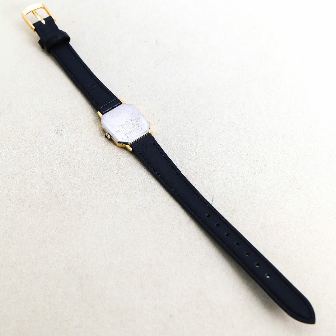 SEIKO - 稼働 SEIKO EXCELINE 腕時計 14金ベゼル 新品レザー 632 SEIKO - 稼働 SEIKO EXCELINE 腕時計 14金ベゼル 新品レザー 632
