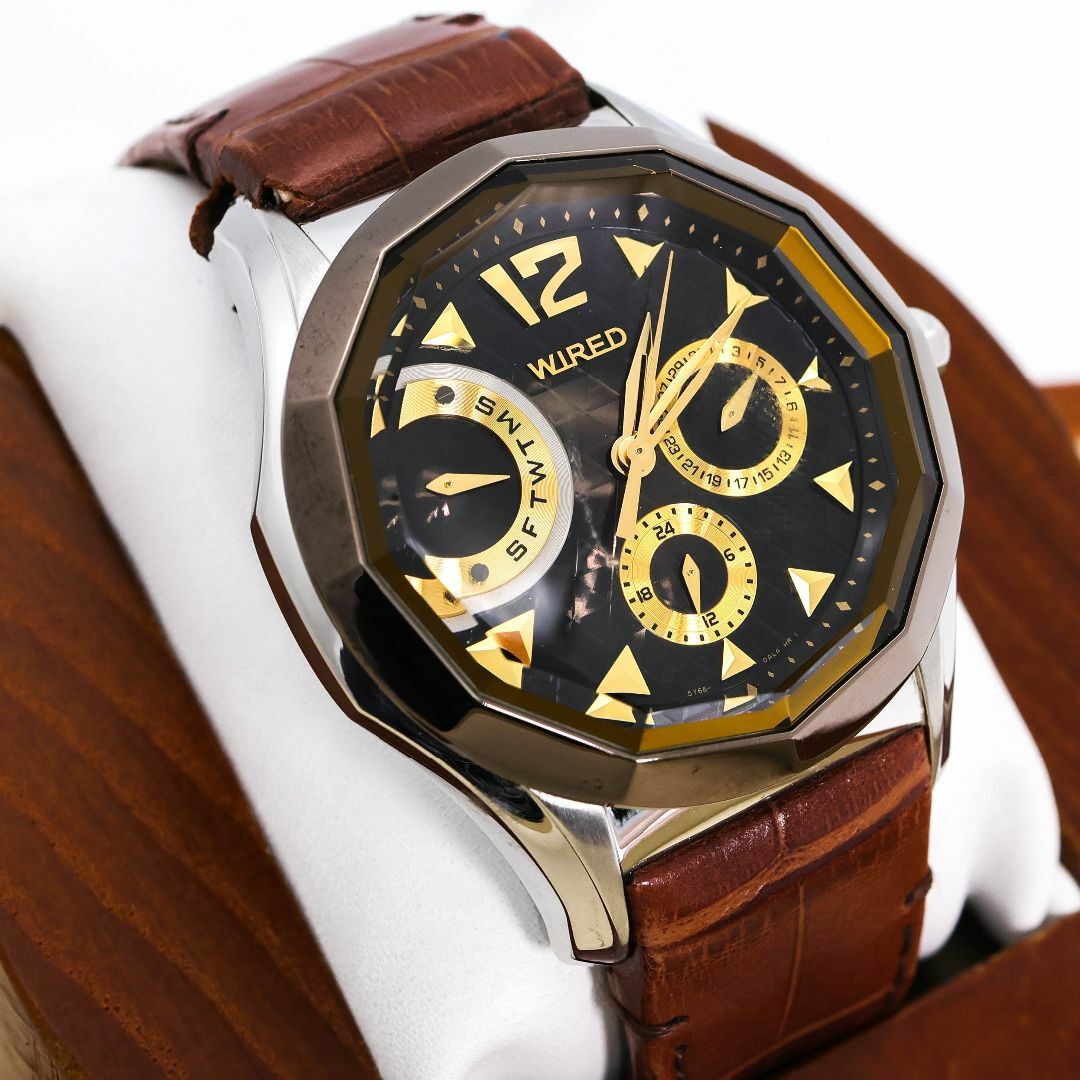 SEIKO - 稼働 SEIKO WIRED 腕時計 カットガラス レトログラード SEIKO - 稼働 SEIKO WIRED 腕時計 カットガラス レトログラード