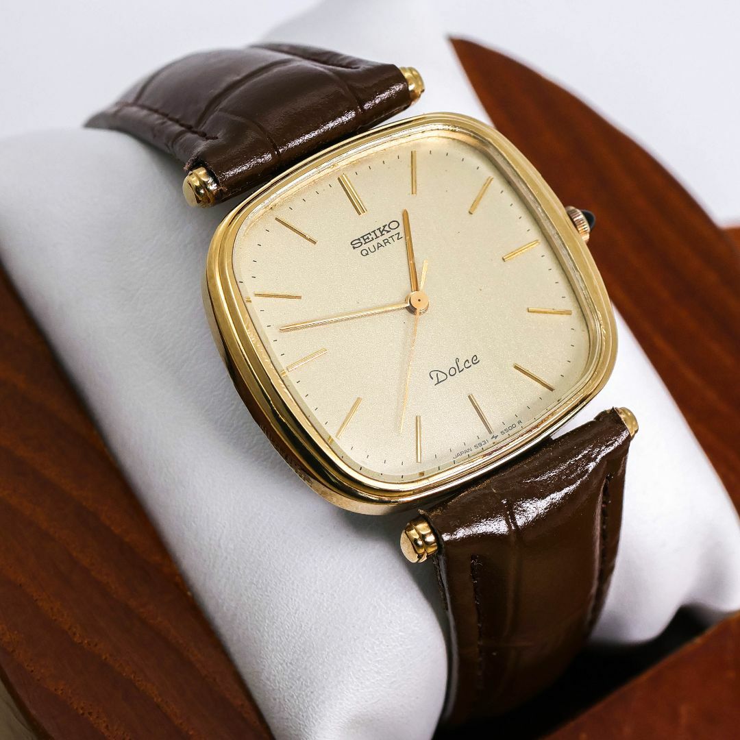 SEIKO - 稼働 SEIKO Dolce 腕時計 スクエア SGP30 レザー 1276の SEIKO - 稼働 SEIKO Dolce 腕時計 スクエア SGP30 レザー 1276の