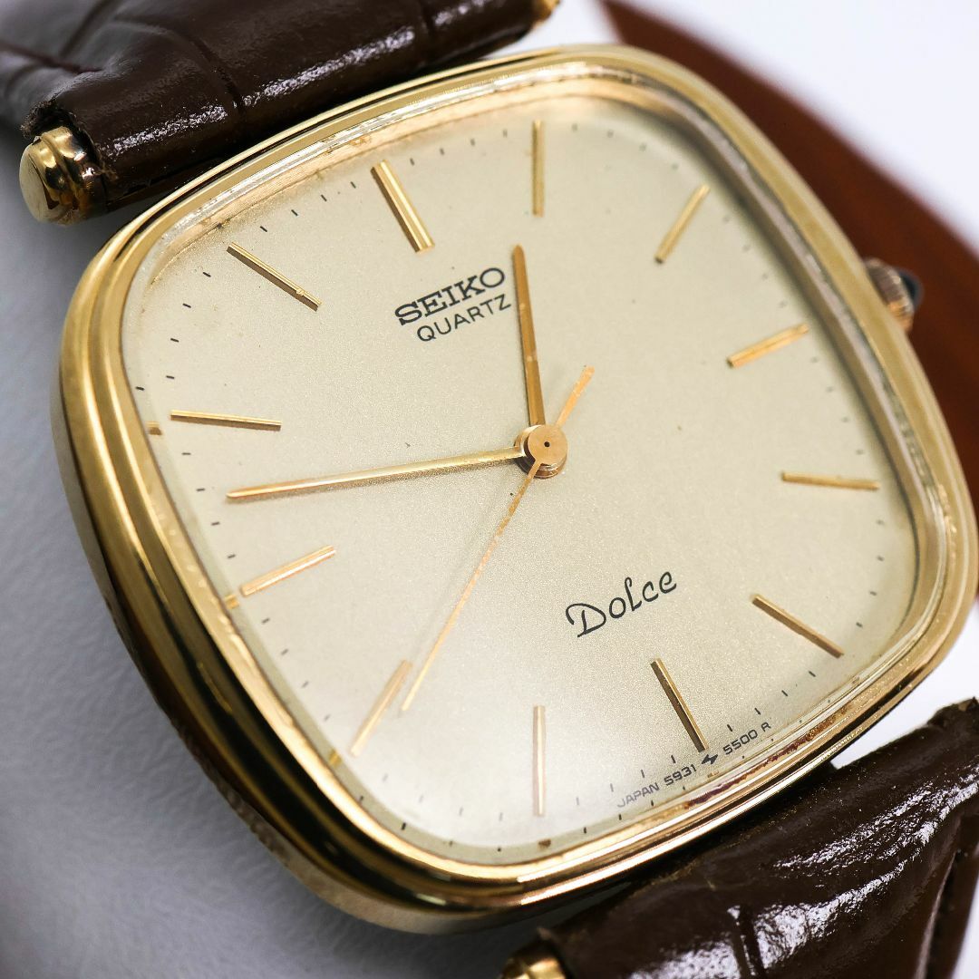 SEIKO - 稼働 SEIKO Dolce 腕時計 スクエア SGP30 レザー 1276の SEIKO - 稼働 SEIKO Dolce 腕時計 スクエア SGP30 レザー 1276の