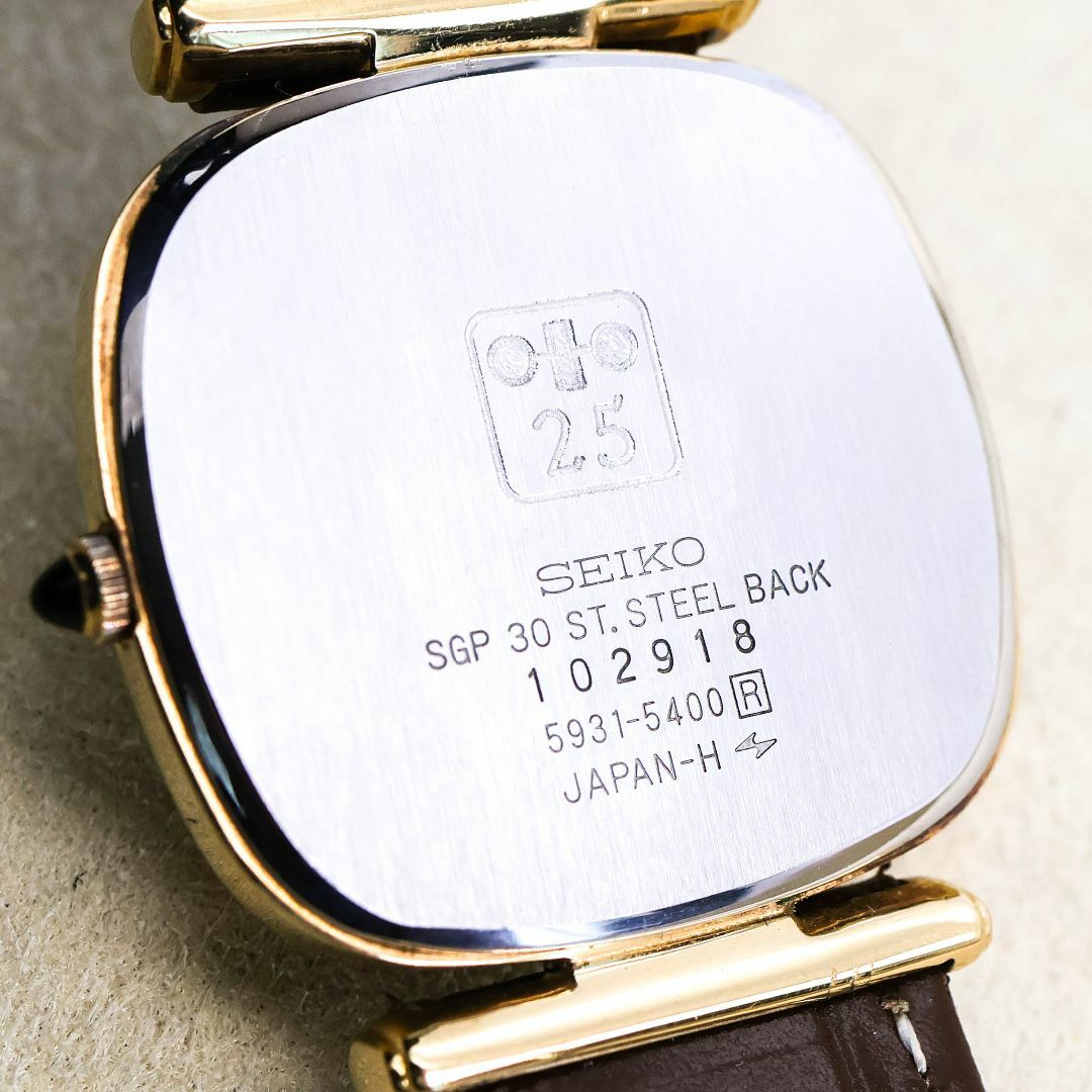 SEIKO - 稼働 SEIKO Dolce 腕時計 スクエア SGP30 レザー 1276の SEIKO - 稼働 SEIKO Dolce 腕時計 スクエア SGP30 レザー 1276の