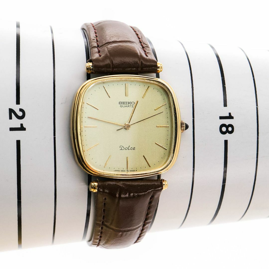 SEIKO - 稼働 SEIKO Dolce 腕時計 スクエア SGP30 レザー 1276の SEIKO - 稼働 SEIKO Dolce 腕時計 スクエア SGP30 レザー 1276の