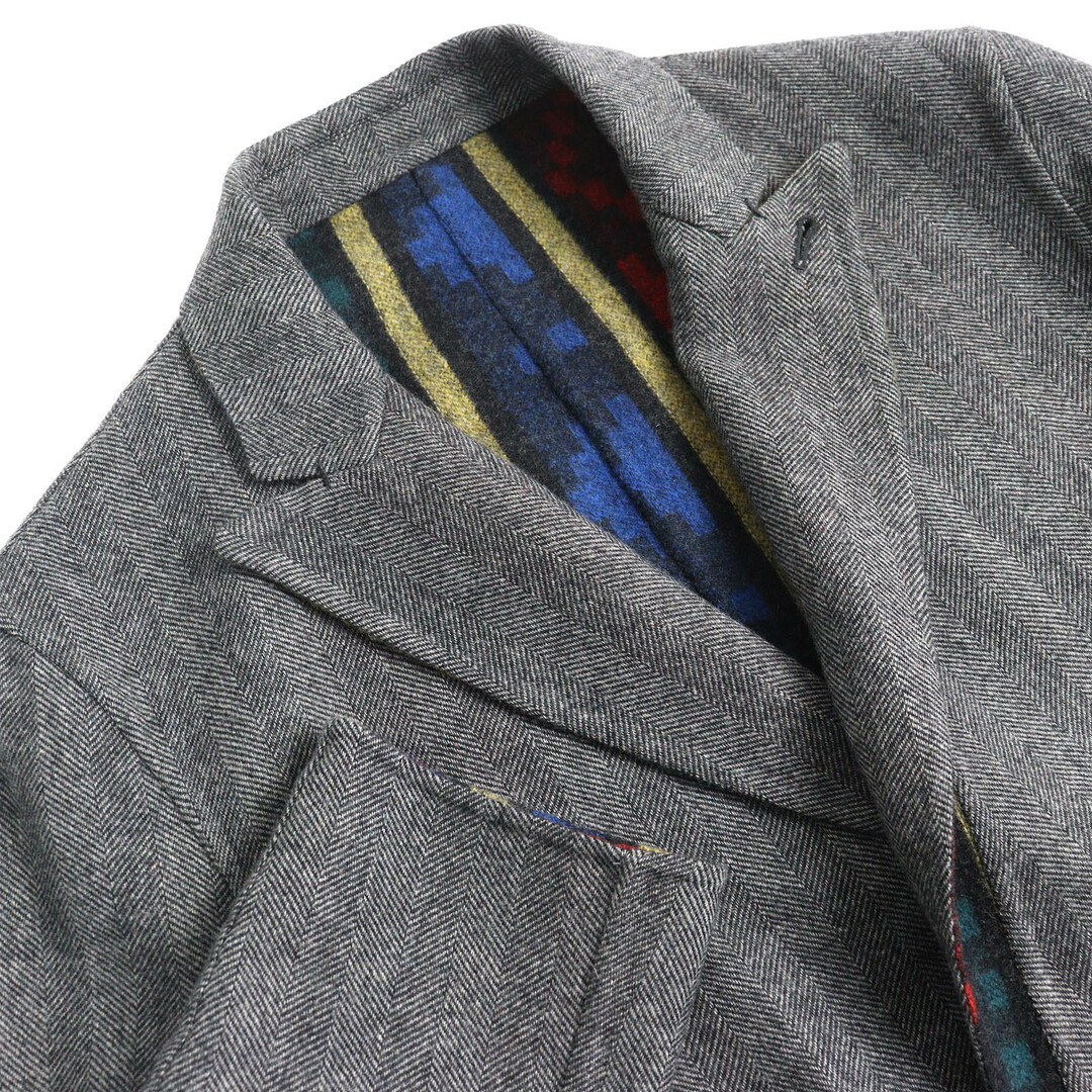 ETRO - 極美品△ETRO エトロ 21AW ウール100% ヘリンボーン 総 ETRO - 極美品△ETRO エトロ 21AW ウール100% ヘリンボーン 総