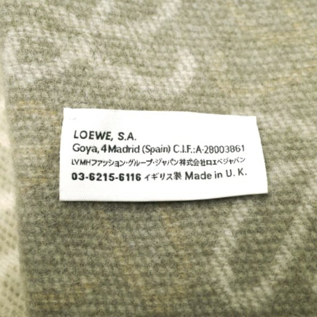 LOEWE - LOEWE ロエベ イギリス製 ANAGRAM SCARF ウールカシミヤ LOEWE - LOEWE ロエベ イギリス製 ANAGRAM SCARF ウールカシミヤ