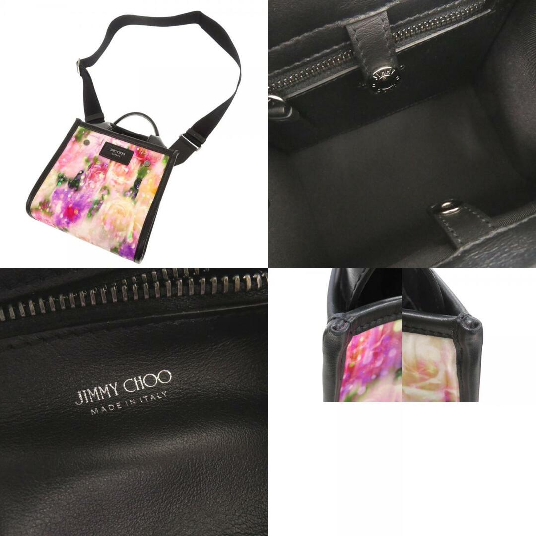 JIMMY CHOO - 美品 ジミーチュウ 花柄 ナイロン レザー マルチ JIMMY CHOO - 美品 ジミーチュウ 花柄 ナイロン レザー マルチ