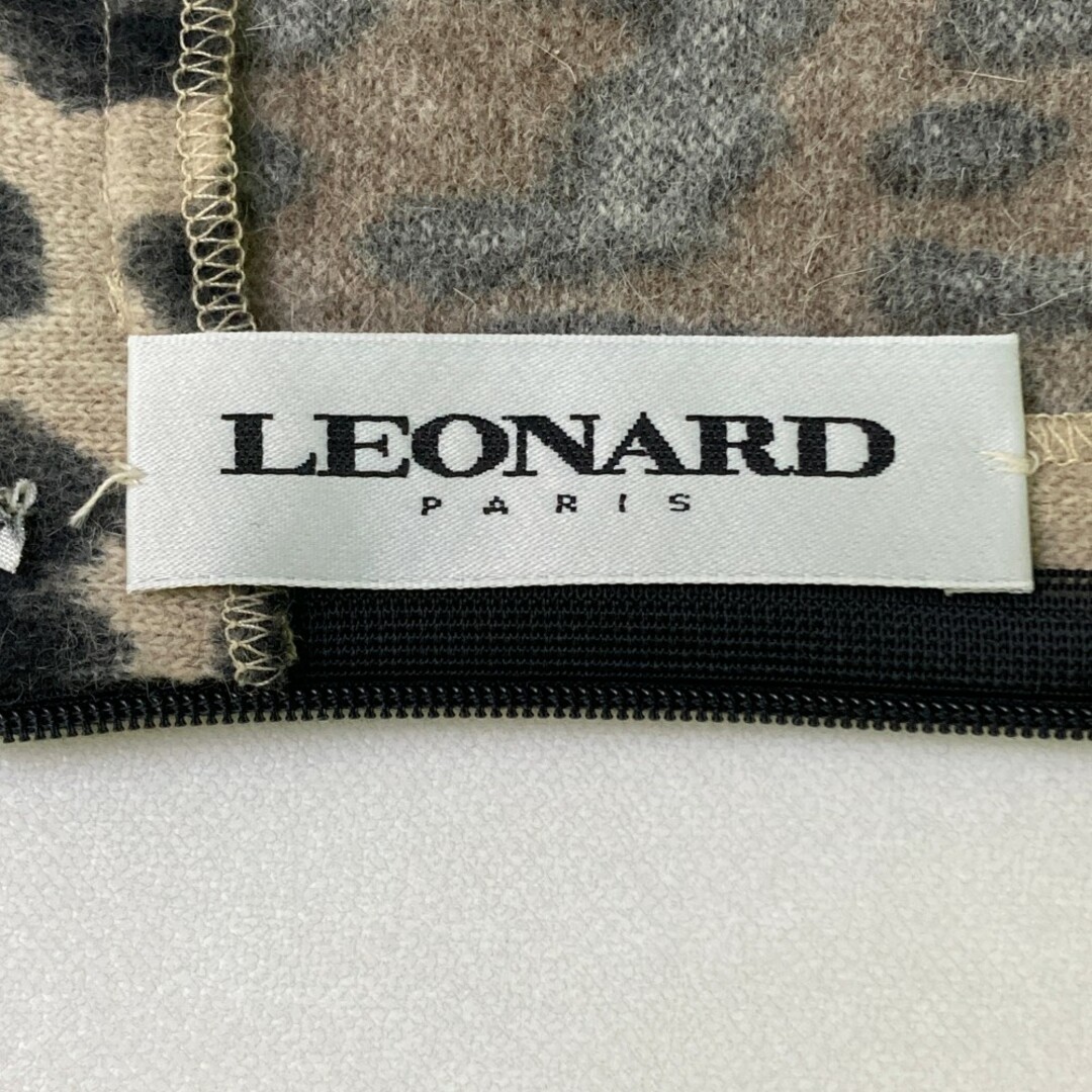 LEONARD - LEONARD レオナール ニットセーター レオパード柄 LEONARD - LEONARD レオナール ニットセーター レオパード柄