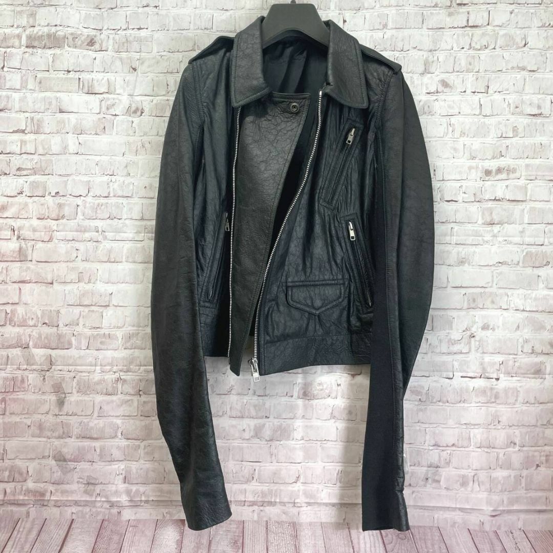 Rick Owens - 良品 Rick Owens 40 ライダースジャケット レザー Rick Owens - 良品 Rick Owens 40 ライダースジャケット レザー