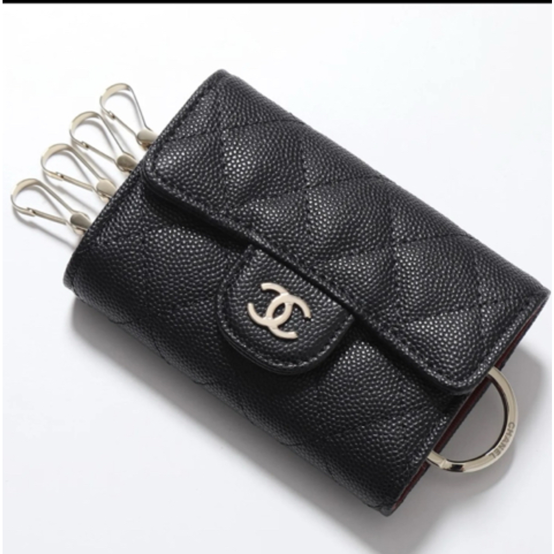 CHANEL - シャネル 新品 25SS キーケース キャビアスキン CHANEL - シャネル 新品 25SS キーケース キャビアスキン