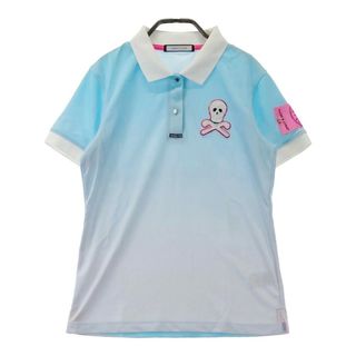 サイズ：38 MARK&LONA マークアンドロナ  半袖ポロシャツ ワッペン  ブルー系 [240101413858] ゴルフウェア レディース ストスト(ウエア)