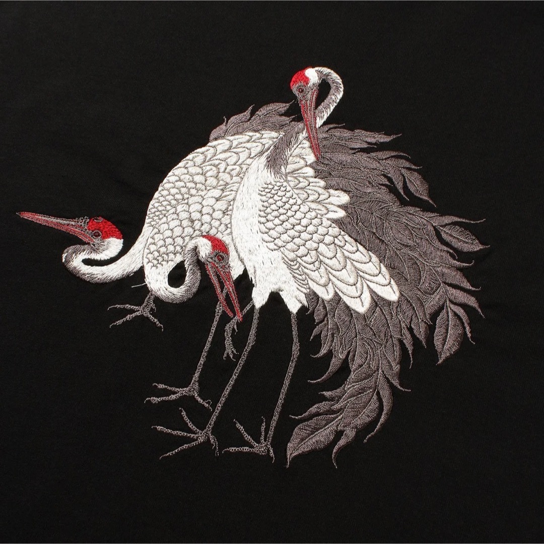 WACKO MARIA - GAKKIN BUDSPOOL 赤目鶴 EMBROIDERY ロンT T WACKO MARIA - GAKKIN BUDSPOOL 赤目鶴 EMBROIDERY ロンT T