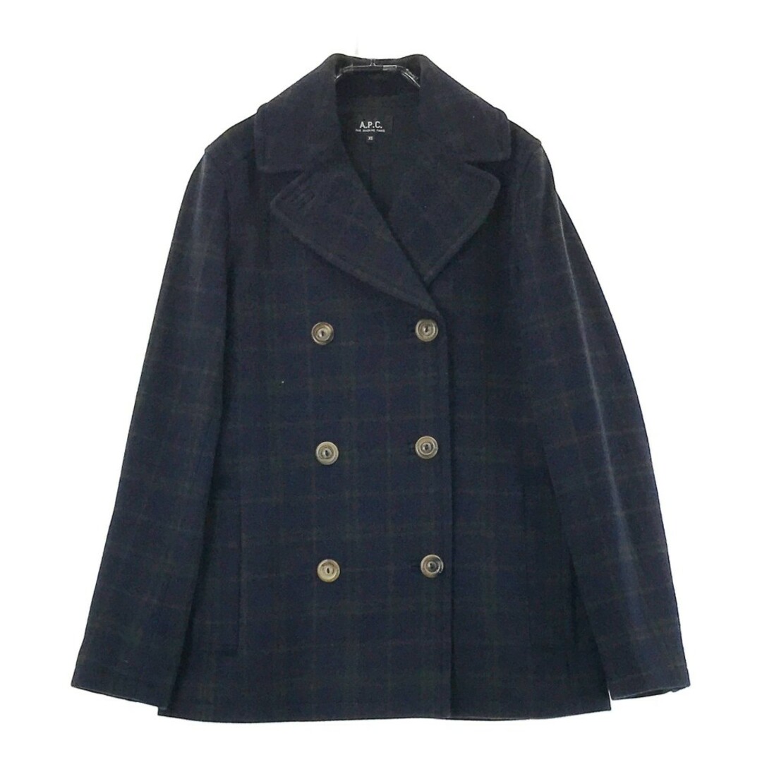 A.P.C - A.P.C. アーペーセー ウール混 ピーコート チェック柄 A.P.C - A.P.C. アーペーセー ウール混 ピーコート チェック柄