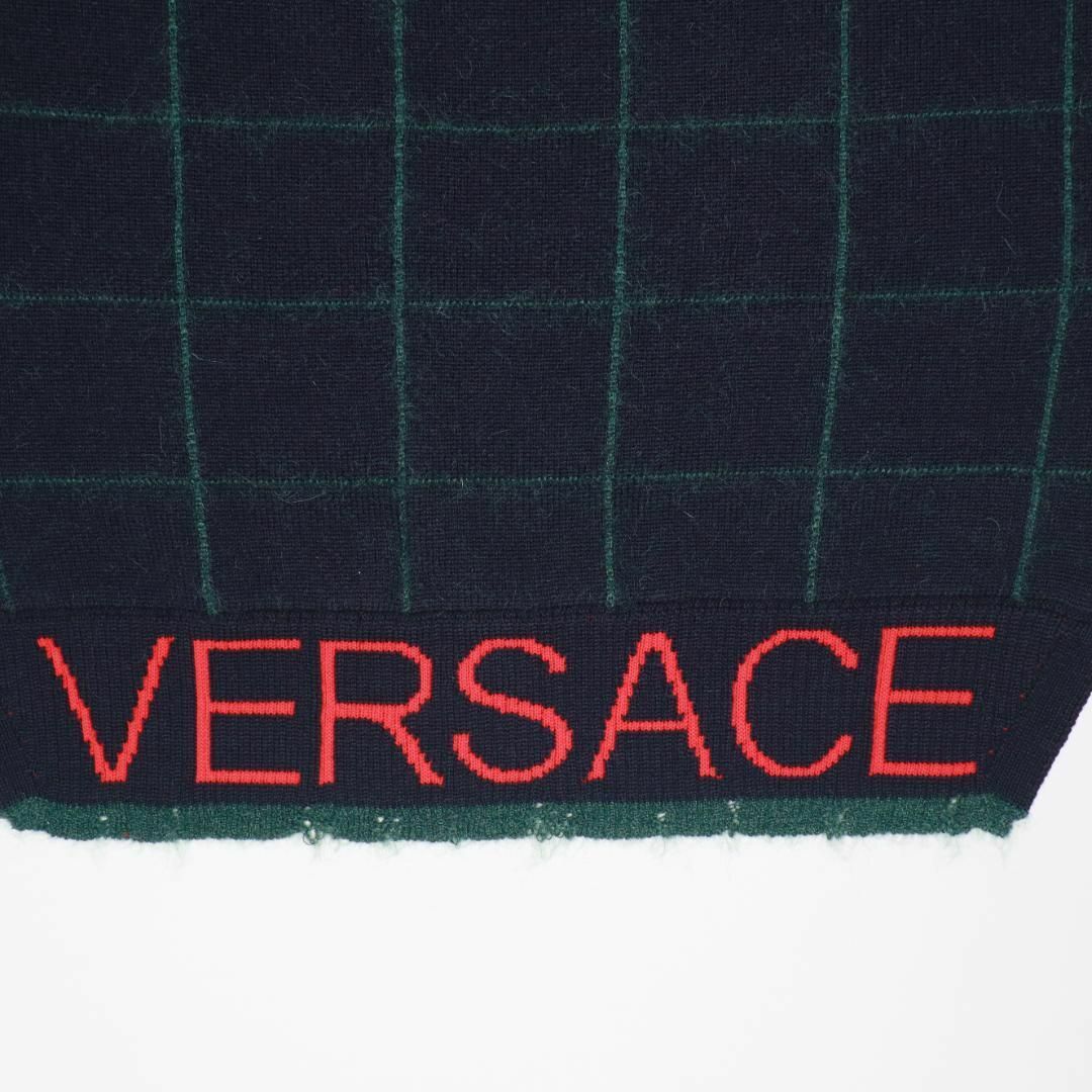VERSACE - VERSACE 2020pre モヘア混ウールニット Vネック VERSACE - VERSACE 2020pre モヘア混ウールニット Vネック