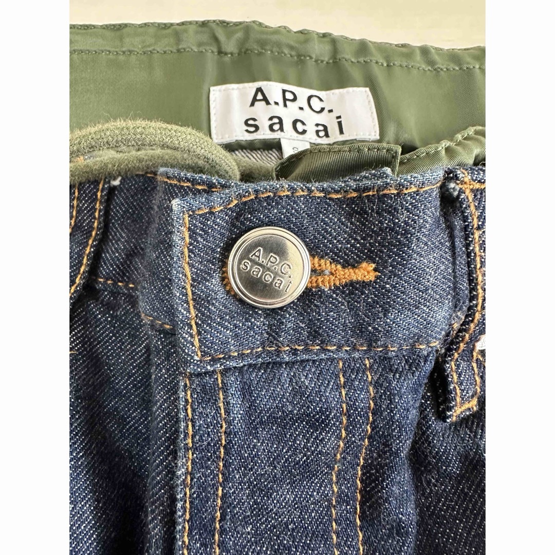 sacai - 【美品】21SS Sacai×A.P.C PANTALON HARUデニムパンツの sacai - 【美品】21SS Sacai×A.P.C PANTALON HARUデニムパンツの