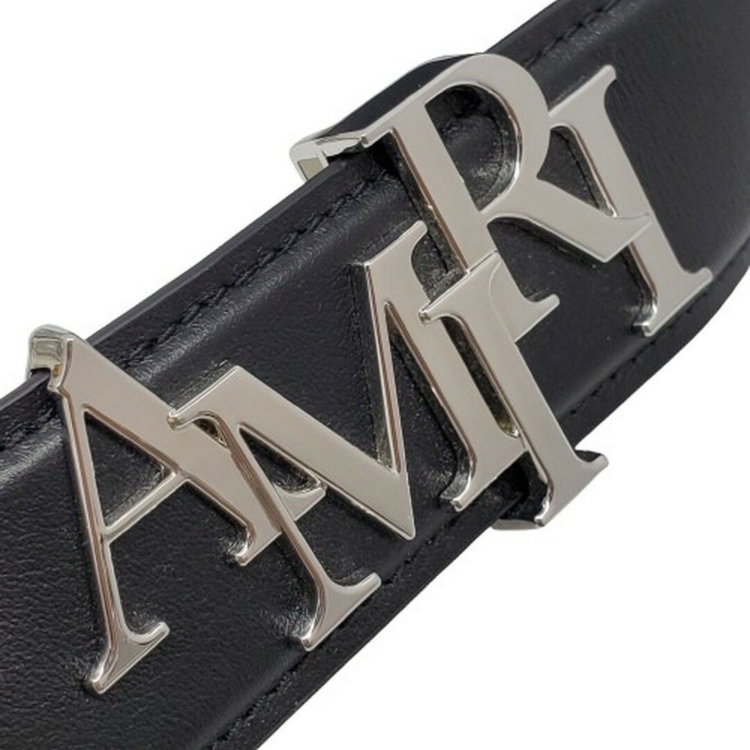 AMIRI - AMIRI アミリ ロゴバックル レザーベルト 皮革 ブラック AMIRI - AMIRI アミリ ロゴバックル レザーベルト 皮革 ブラック