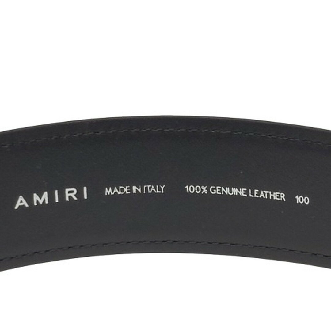 AMIRI - AMIRI アミリ ロゴバックル レザーベルト 皮革 ブラック AMIRI - AMIRI アミリ ロゴバックル レザーベルト 皮革 ブラック