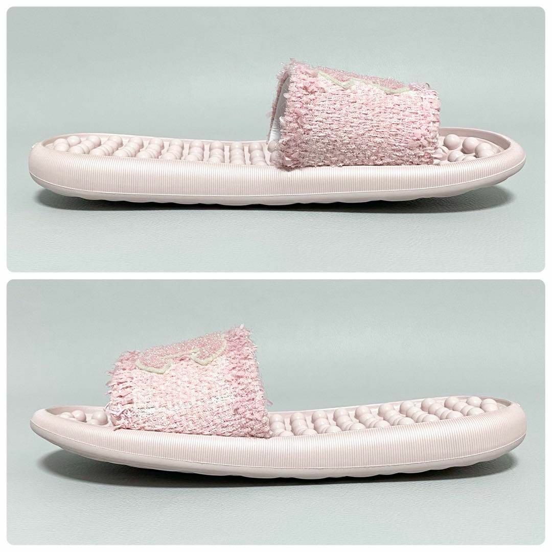 CHANEL - CHANEL / ツイードサンダル 39 ココマーク ピンク CHANEL - CHANEL / ツイードサンダル 39 ココマーク ピンク