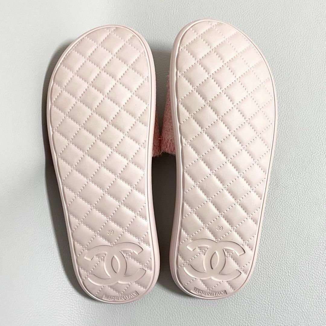 CHANEL - CHANEL / ツイードサンダル 39 ココマーク ピンク CHANEL - CHANEL / ツイードサンダル 39 ココマーク ピンク