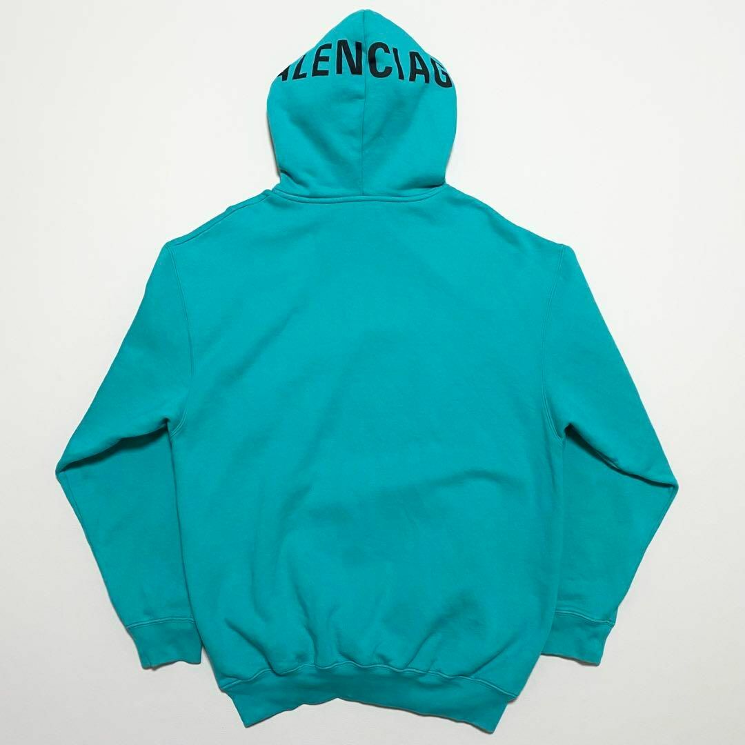 BALENCIAGA - BALENCIAGA / パーカー フードロゴ グリーン S BALENCIAGA - BALENCIAGA / パーカー フードロゴ グリーン S