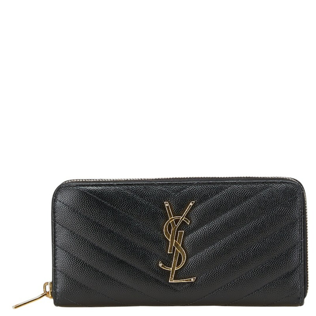 SAINT LAURENT - サンローラン YSLロゴ ラウンドファスナー 長 SAINT LAURENT - サンローラン YSLロゴ ラウンドファスナー 長