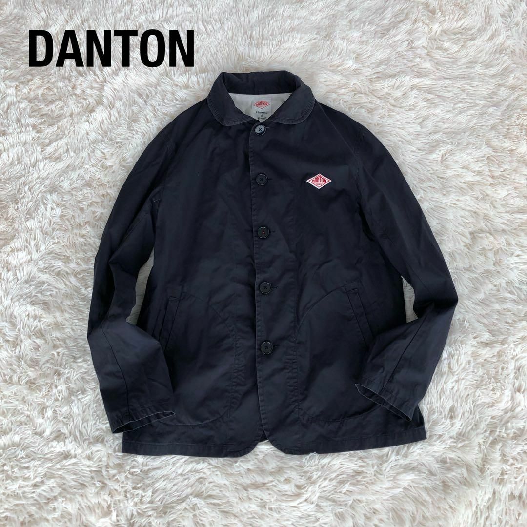 DANTON - DANTONダントン 丸襟コットンカバーオール 40ネイビー DANTON - DANTONダントン 丸襟コットンカバーオール 40ネイビー