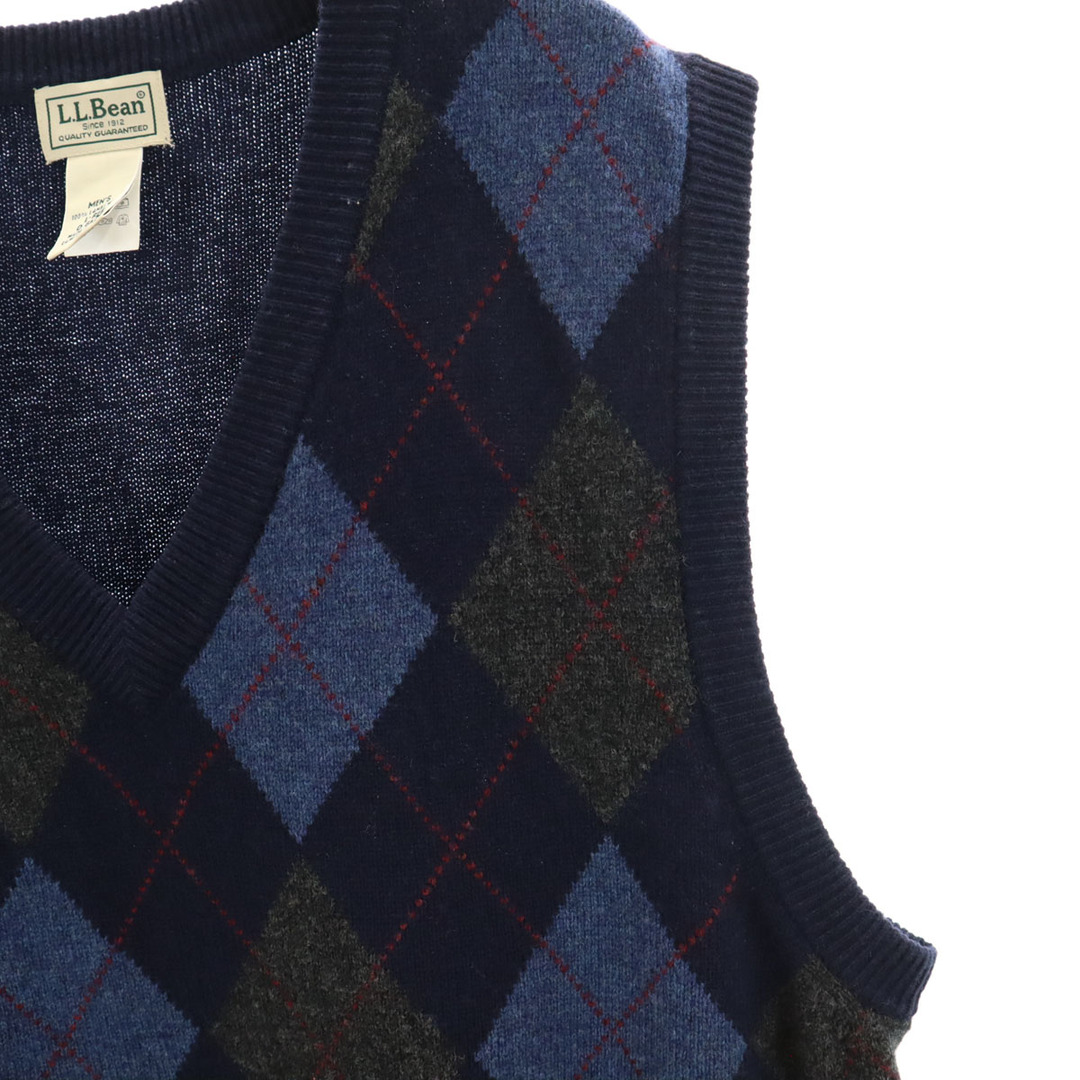 L.L.Bean - 古着 L.L.Bean エルエルビーン アーガイル柄 Vネック L.L.Bean - 古着 L.L.Bean エルエルビーン アーガイル柄 Vネック