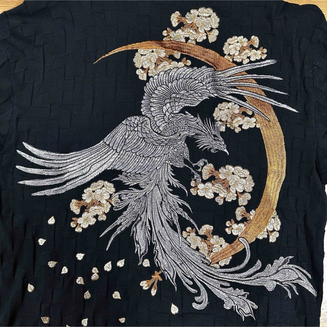 絡繰魂 - 絡繰魂 和柄刺繍 三日月 鳳凰 桜 不死鳥 ジャガード 絡繰魂 - 絡繰魂 和柄刺繍 三日月 鳳凰 桜 不死鳥 ジャガード