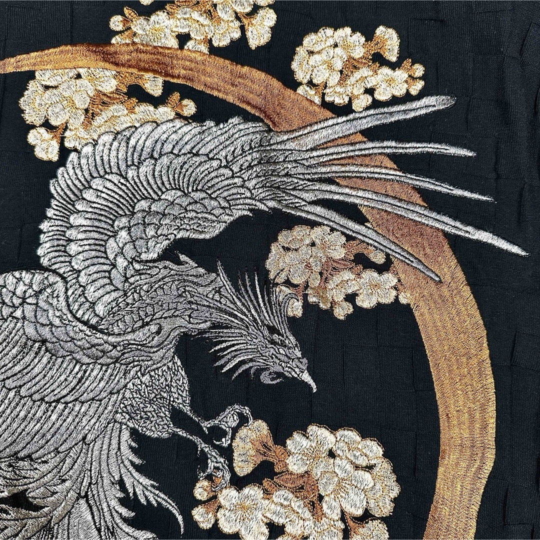 絡繰魂 - 絡繰魂 和柄刺繍 三日月 鳳凰 桜 不死鳥 ジャガード 絡繰魂 - 絡繰魂 和柄刺繍 三日月 鳳凰 桜 不死鳥 ジャガード