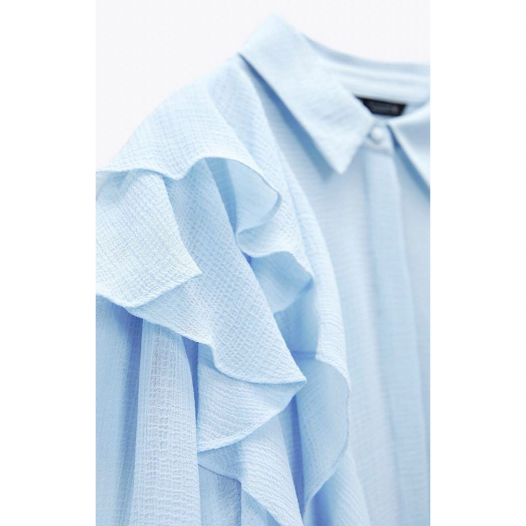 ZARA - 【美品】ザラ ZARA フリルシャツ レディース Sの通販 by ZARA - 【美品】ザラ ZARA フリルシャツ レディース Sの通販 by