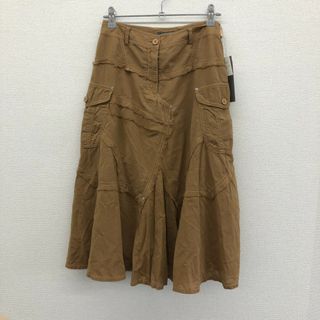 新品未使用　【EKDUTIN】エクドテン　茶系　40　ロングスカート　無地　シンプル　カジュアル(ロングスカート)