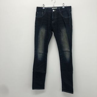 【VANQUISH】ヴァンキッシュ　ブルー　３２　デニムパンツ　カジュアル　ボトムス　ストレートパンツ(デニム/ジーンズ)