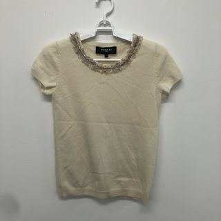 【PAULE KA】 ポールカ　クリーム系　Ｓ　半袖Ｔシャツ　無地　シンプル　トップス　カジュアル(Tシャツ(半袖/袖なし))