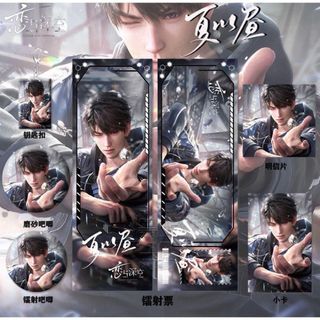 恋と深空　マヒル　75 58mm 缶バッジ　レーザーカード　 6点　セット3(キャラクターグッズ)