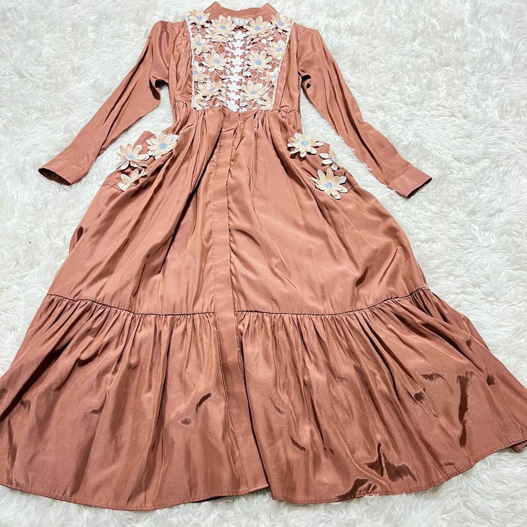 Chesty - 【新品タグ付き】 chesty 花柄 刺繍 長袖 ワンピース Chesty - 【新品タグ付き】 chesty 花柄 刺繍 長袖 ワンピース