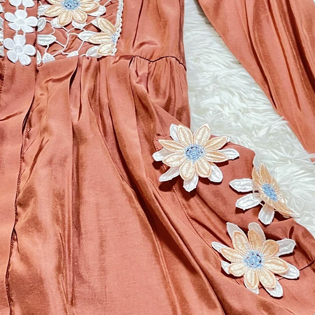 Chesty - 【新品タグ付き】 chesty 花柄 刺繍 長袖 ワンピース Chesty - 【新品タグ付き】 chesty 花柄 刺繍 長袖 ワンピース