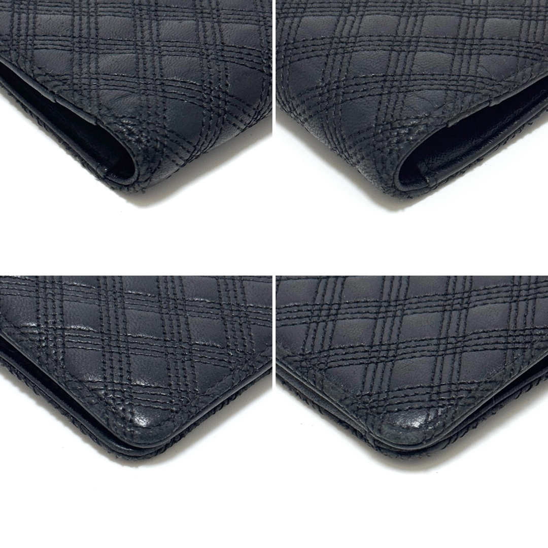 CHANEL - シャネル 長財布 二つ折り財布 ブラック 黒 シルバー CHANEL - シャネル 長財布 二つ折り財布 ブラック 黒 シルバー