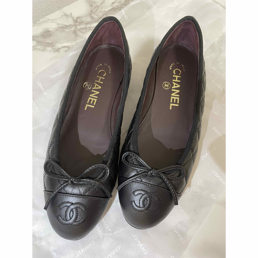 CHANEL - 【新品】CHANEL バレリーナ 34.5 ブラックの通販 by 白 CHANEL - 【新品】CHANEL バレリーナ 34.5 ブラックの通販 by 白