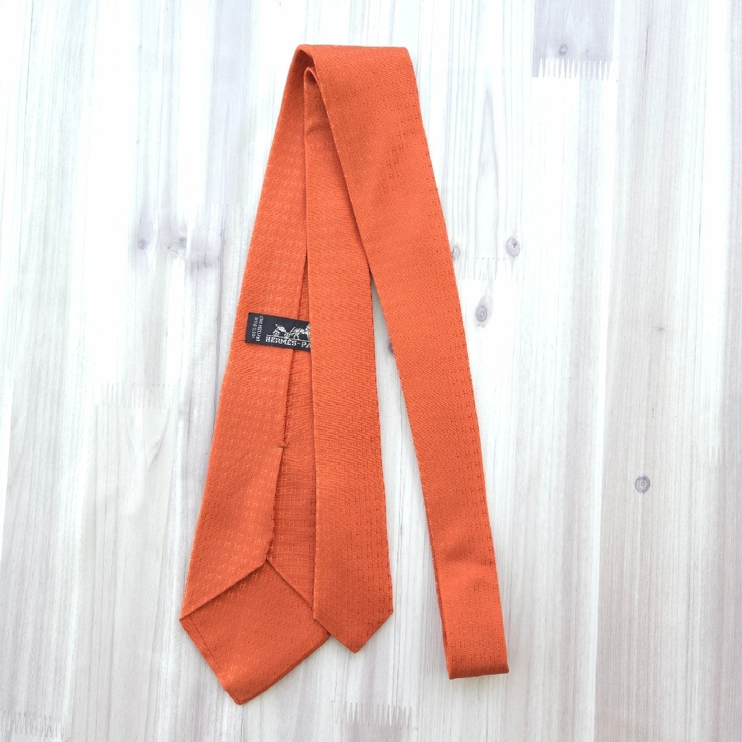 HERMES - HERMES エルメス シルクネクタイ ファソネ H柄 HERMES - HERMES エルメス シルクネクタイ ファソネ H柄