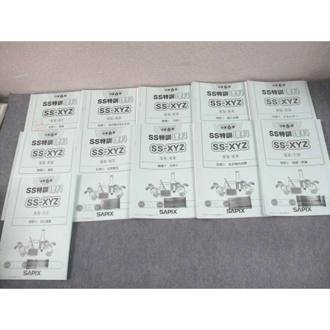 SAPIX サピックス 小6 SS特訓 理科 SS-XYZ SS-01〜11 2024年度版 SAPIX サピックス 小6 SS特訓 理科 SS-XYZ SS-01〜11 2024年度版