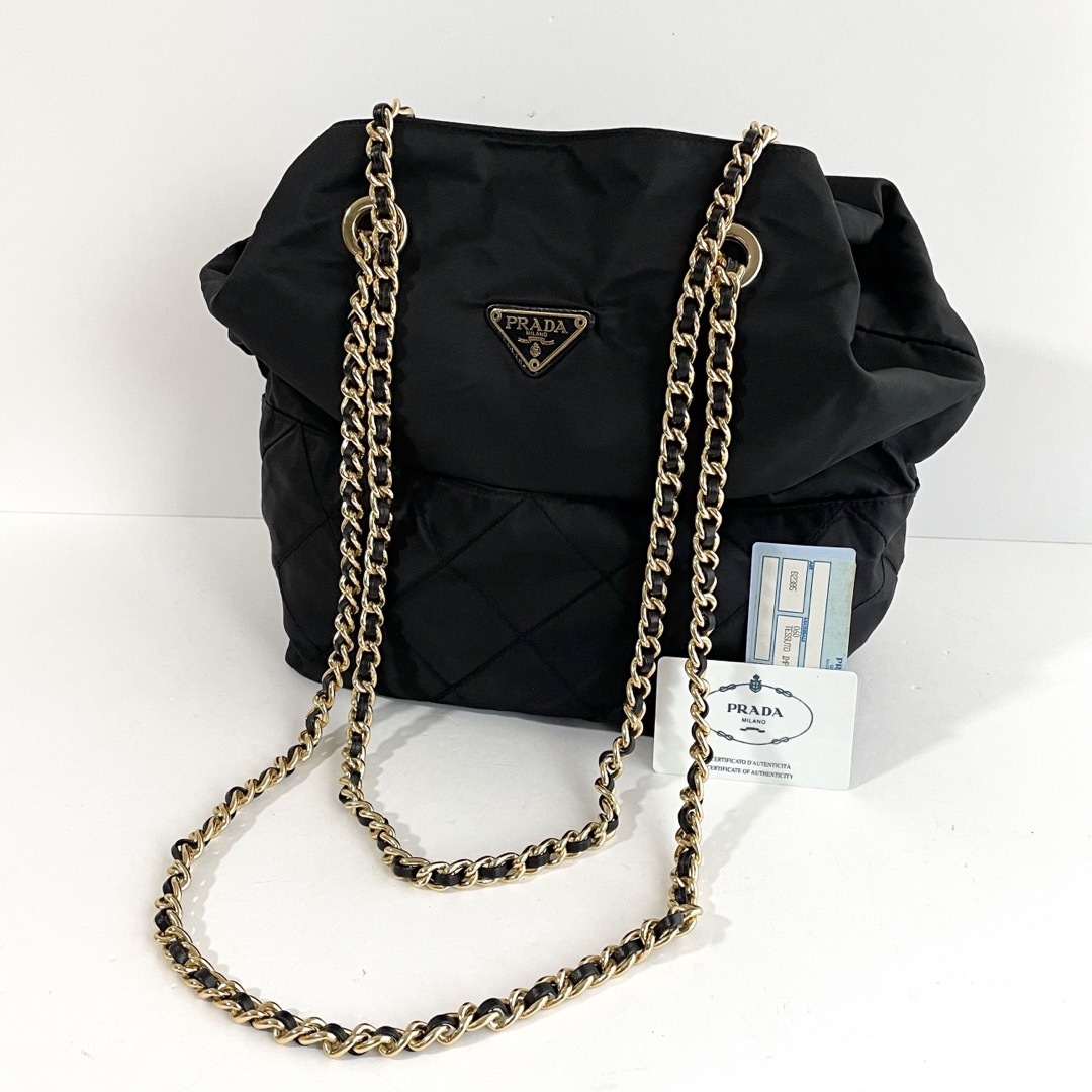 PRADA - 【未使用級】プラダ キルティング チェーンショルダー PRADA - 【未使用級】プラダ キルティング チェーンショルダー