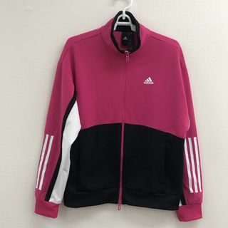 【adidas】アディダス　ピンク系　S　ジャージ　アウター　パーカー　カジュアル　ゆったり(トレーナー/スウェット)