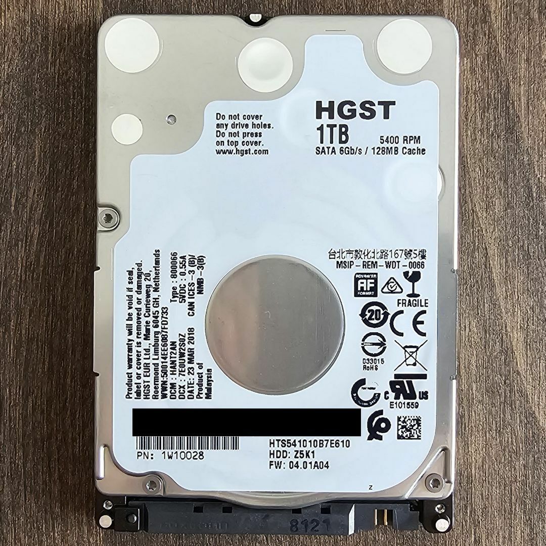 日立 - (使用時間少なめ)HGST 1TB HDD 2.5インチの通販 by 日立 - (使用時間少なめ)HGST 1TB HDD 2.5インチの通販 by