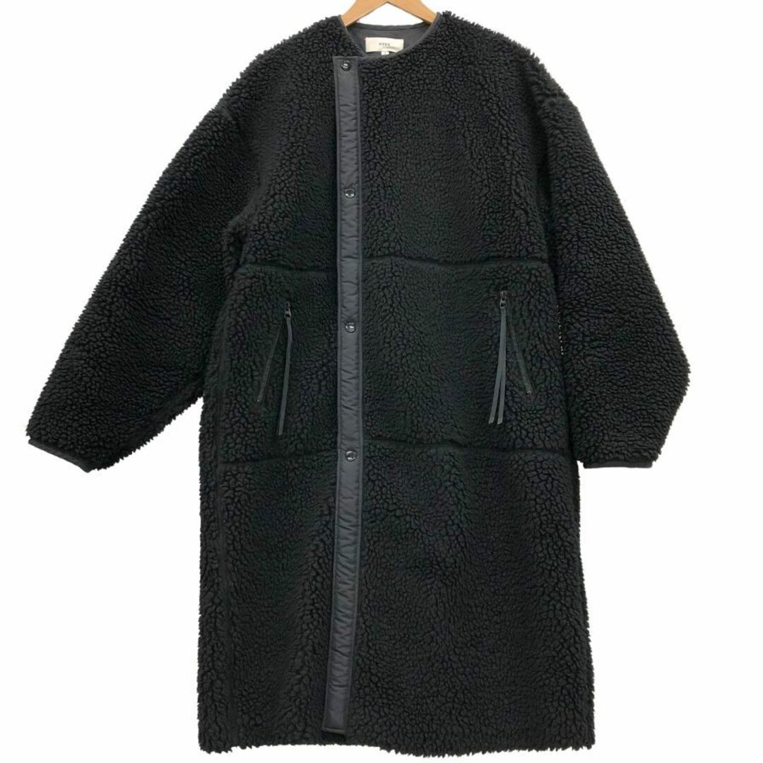 HYKE - ハイク ボアコート ノーカラー FAUX SHEARLING【AFA22 HYKE - ハイク ボアコート ノーカラー FAUX SHEARLING【AFA22